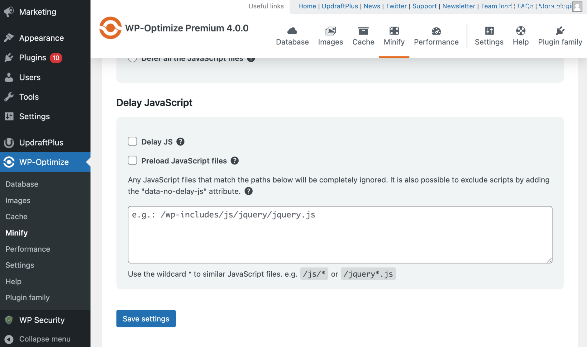 WP-Optimize v4.0.0 Released – Performance Tweaks & More- TeamUpdraft