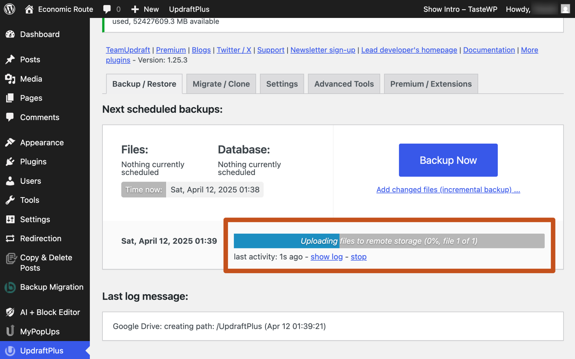 How to backup WordPress to Google Drive automatically - TeamUpdraft