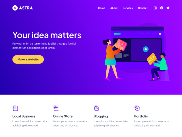 Astra WordPress Theme schreenshot