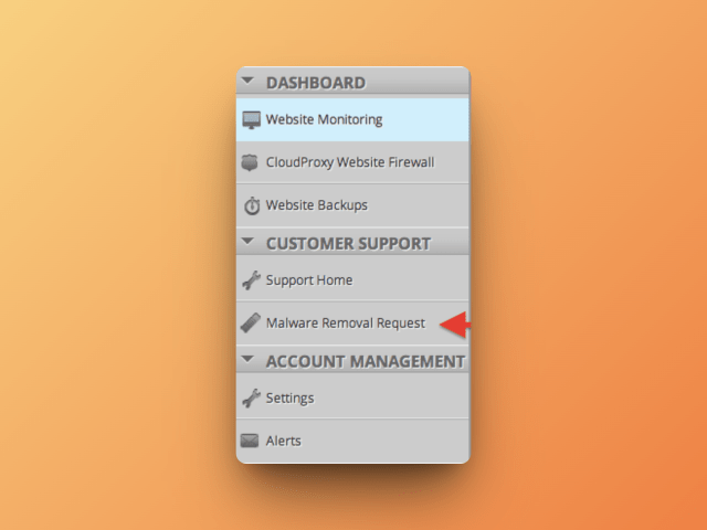 Security settings in the Sucuri dashboard