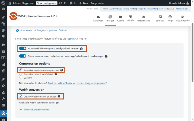 How to optimize images for WooCommerce in Wp-Optimize