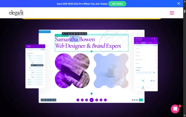 Divi theme homepage screenshot