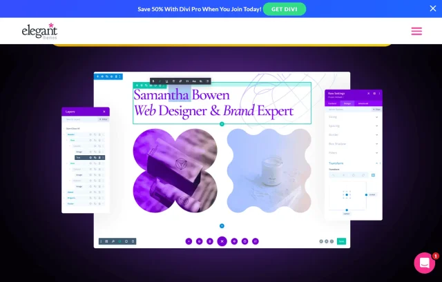Divi theme homepage screenshot