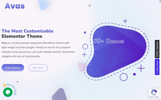 Avas theme homepage screenshot