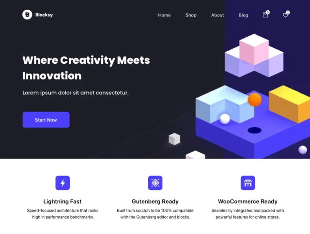 Blocksy theme homepage screenshot