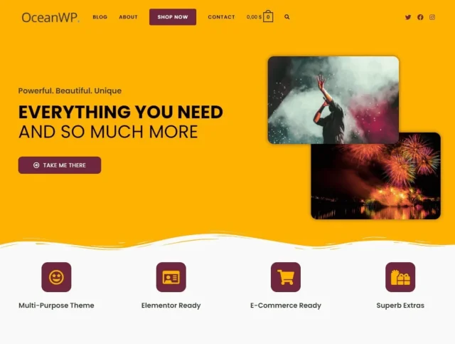 OceanWP theme screenshot