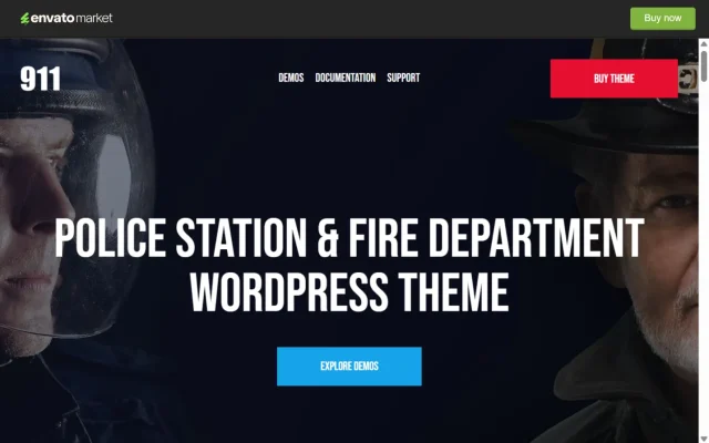 Screenshot of 911 theme homepage