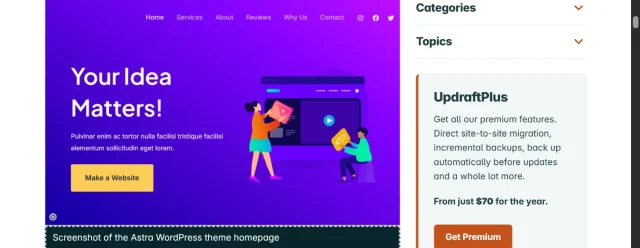 Screenshot of an example of Image caption for accessibility