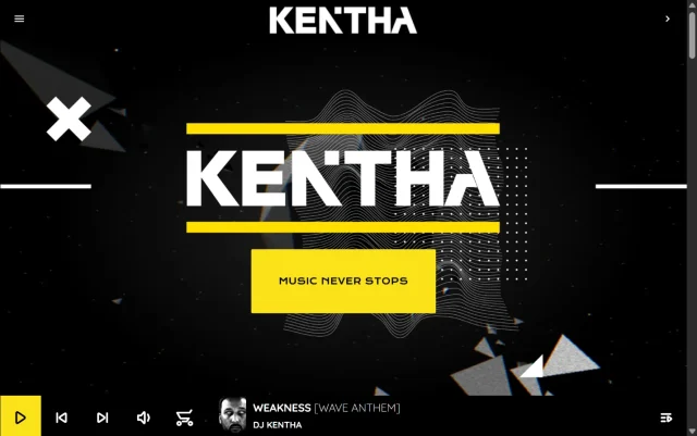 Screenshot of Kentha theme homepage