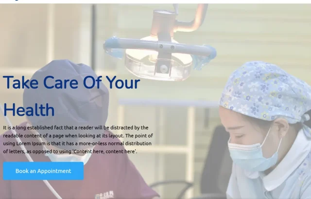 Screenshot of Polyclinic Theme homepage