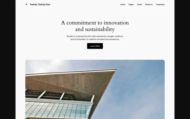 Screenshot of Twenty Twenty Four Theme