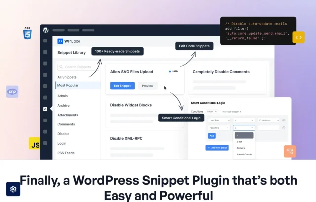 Screenshot of WPCode Homepage