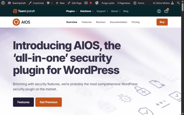 Screenshot of AIOS Homepage