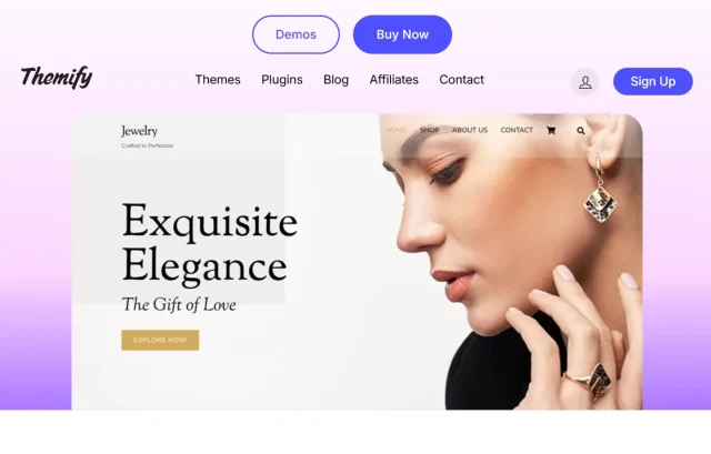 Screenshot of Ultra theme homepage