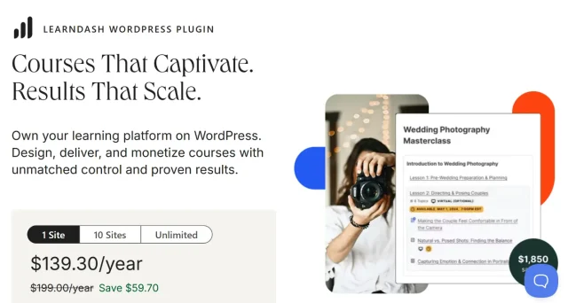 Screenshot of LearnDash Plug-in Homepage