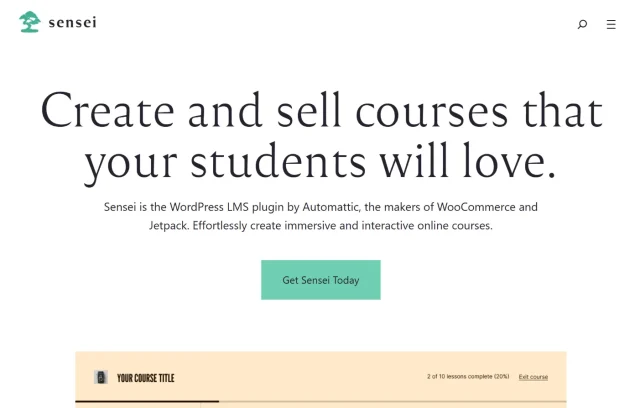 Screenshot of Sensei LLMs Plug-in Homepage