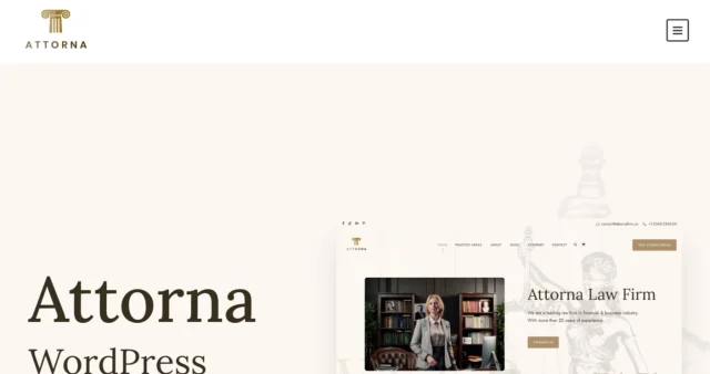 Attorna theme homepage screenshot