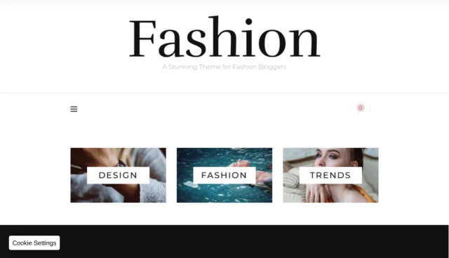 Blossom Fashion theme homepage screenshot