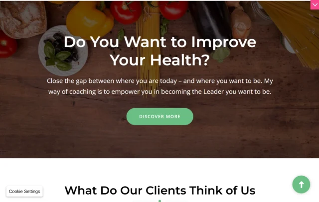 Blossom Health coach theme homepage screenshot
