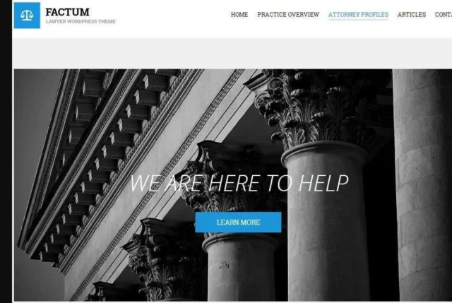 Factum theme homepage screenshot