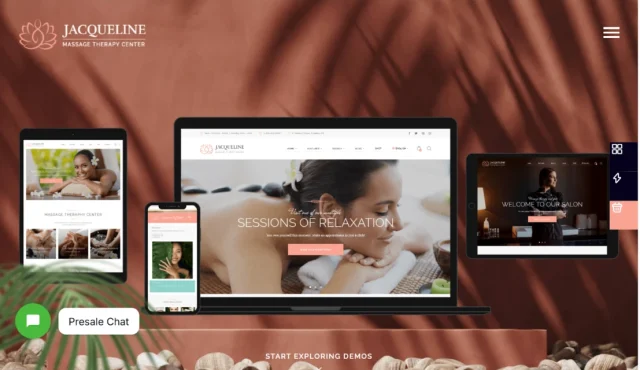 Jacquelene theme homepage screenshot