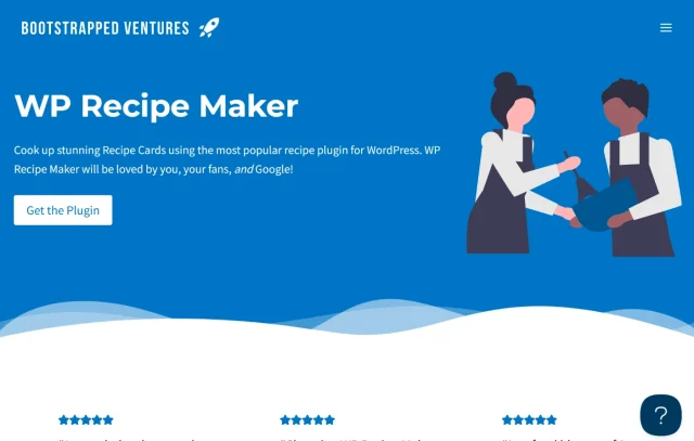 WP Recipe Maker plug-in homepage screenshot