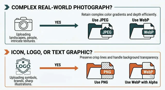 Infographic explaining image formats