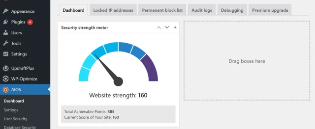Screenshot of AIOS dashboard