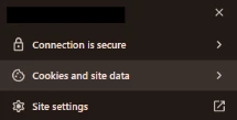 Screenshot of a site that is providing a secure connection
